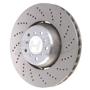 BMW M5 Brake Rotor (1) - Front Right - SHW Performance - Cross-Drilled Lightweight - `06-`10